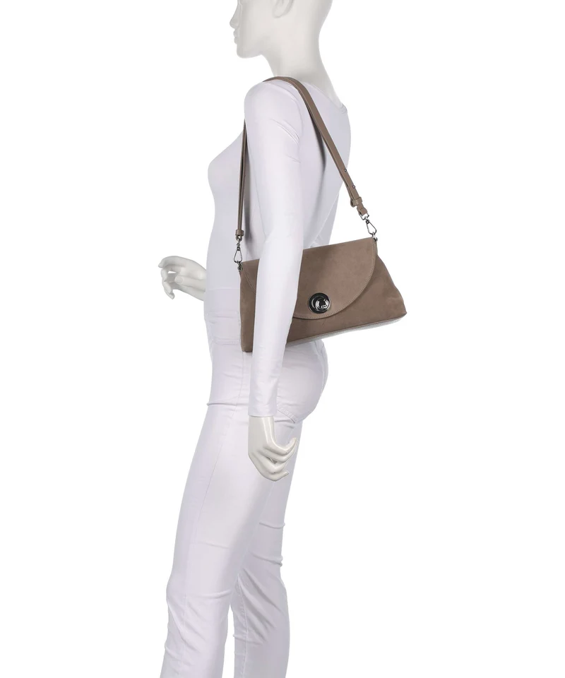 Coccinelle Nikla Suede Bolso de hombro warm taupe