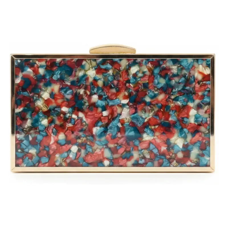 Clutch Impresionista Rojo y Azul
