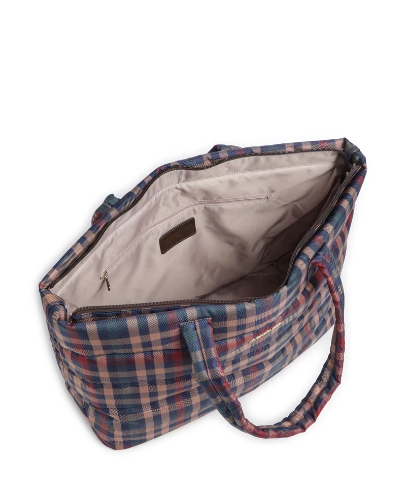 Mandarina Duck Tartan Bolsa shopping tartan brown