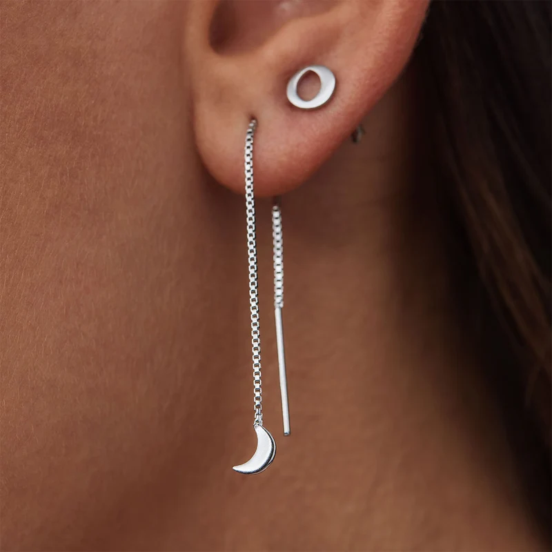 Violet Hamden Luna 925 Sterling Zilveren Oorbellen met Manen VH16048