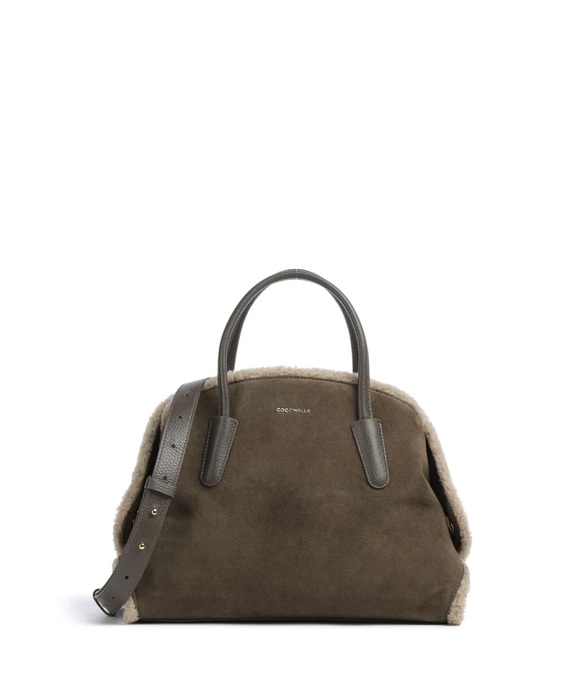 Coccinelle Tylde Suede Eco Bolso de mano fango/warm taupe