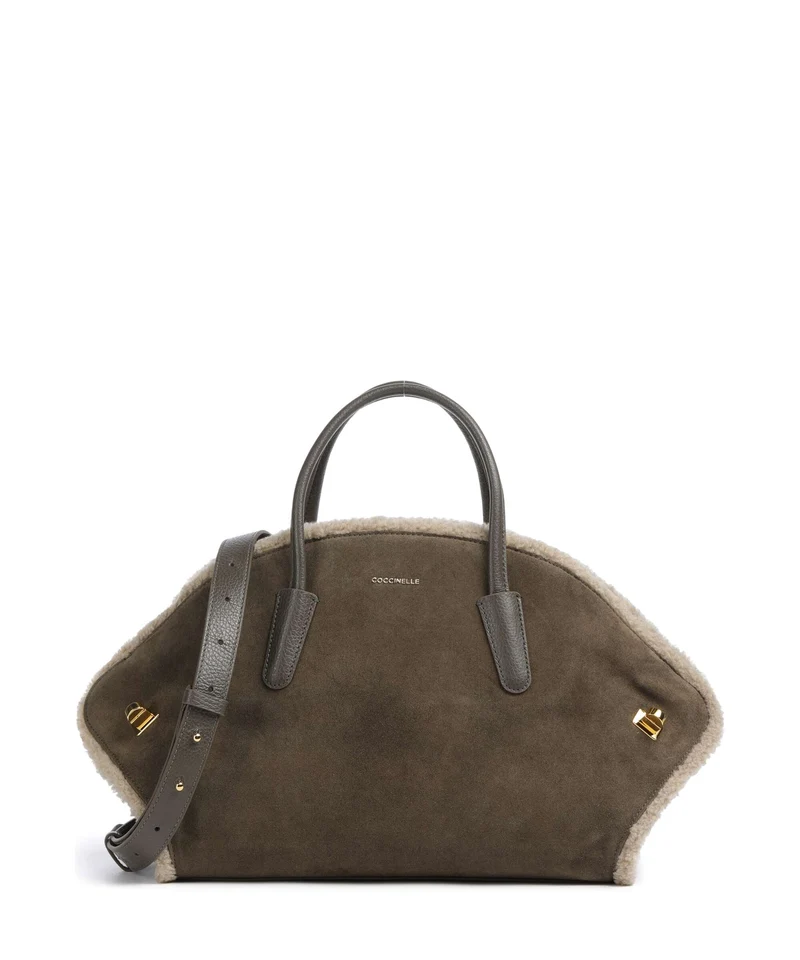 Coccinelle Tylde Suede Eco Bolso de mano fango/warm taupe