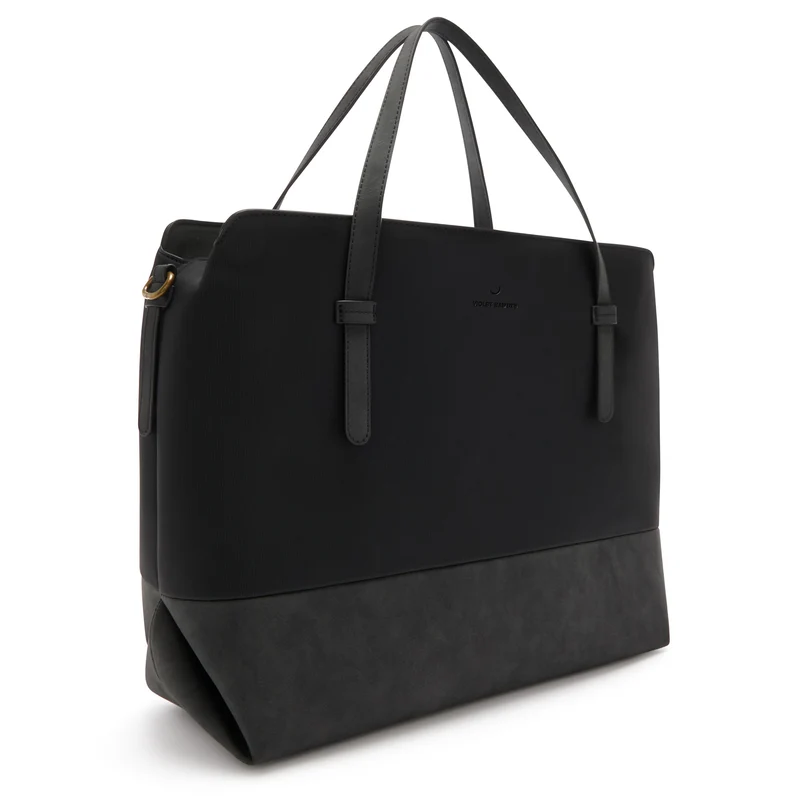 Violet Hamden Essential Bag Zwarte Schoudertas met 13 inch Laptopvak VH25034