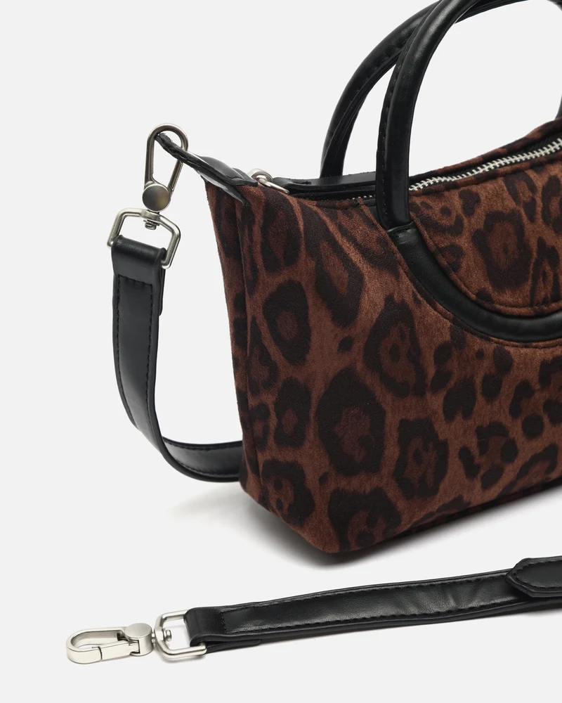 Jasumin bolso tote de fiesta animal print y asa bandolera extraíble ED.