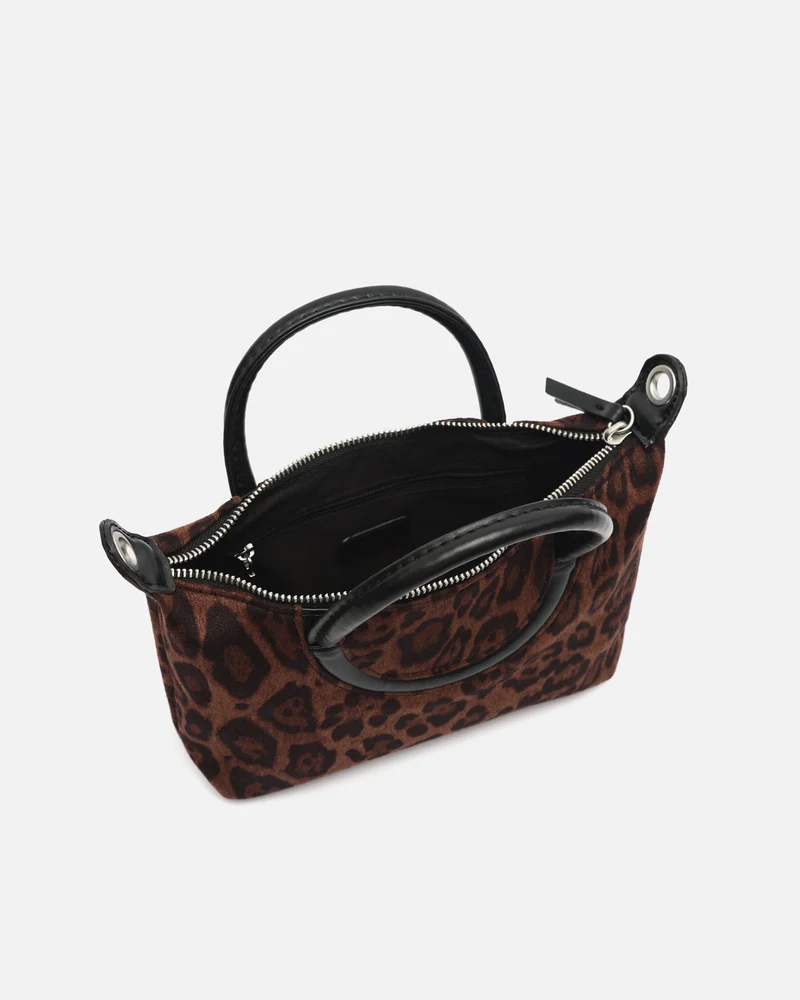 Jasumin bolso tote de fiesta animal print y asa bandolera extraíble ED.