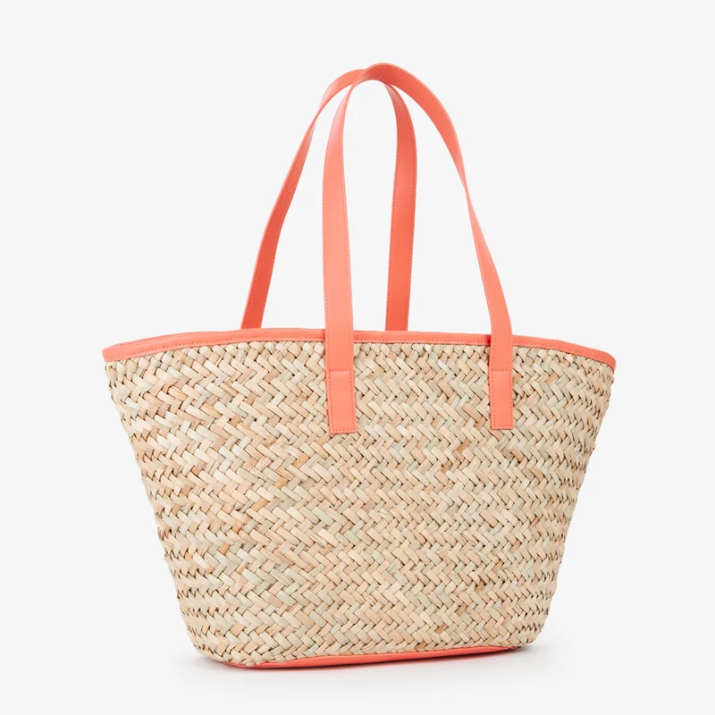 Valentino Bags Samuela Beige & Orange Shopper VBG90O01NATUR/CORAL