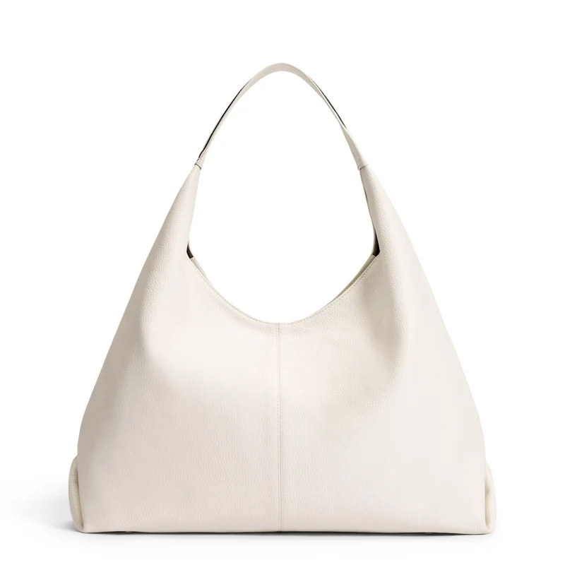 Isabel Bernard Honoré Grace crème leren schoudertas van kalfsleer IB25093-070