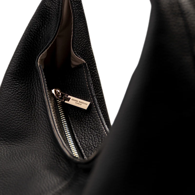 Isabel Bernard Honoré Grace black calfskin leather shoulder bag IB25093-001