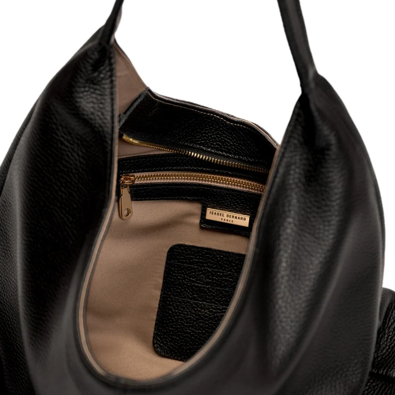 Isabel Bernard Honoré Grace black calfskin leather shoulder bag IB25093-001