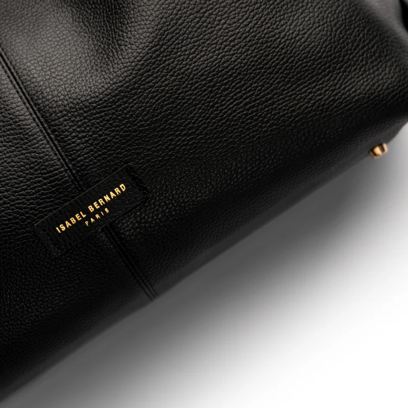 Isabel Bernard Honoré Grace black calfskin leather shoulder bag IB25093-001