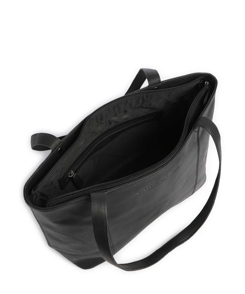 The Chesterfield Brand Wax Pull Up Cow Anira Bolsa shopping black