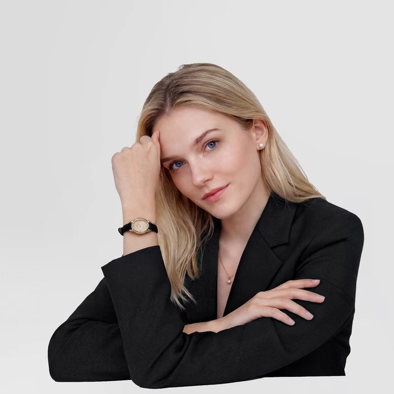 Daniel Wellington Ophelia Mini Black Lizard Unitone Goudkleurig Horloge DW00100897