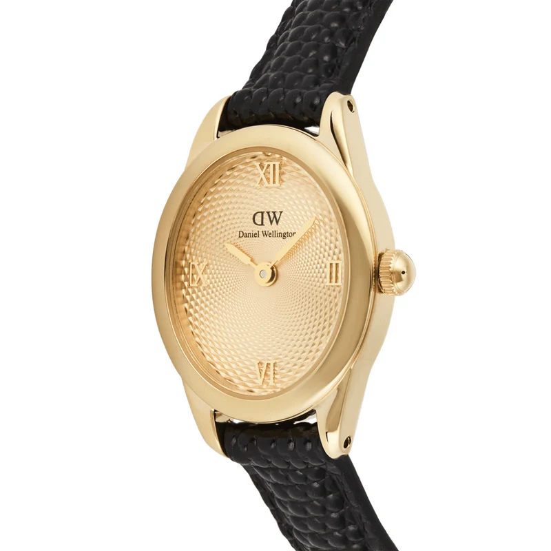 Daniel Wellington Ophelia Mini Black Lizard Unitone Goudkleurig Horloge DW00100897