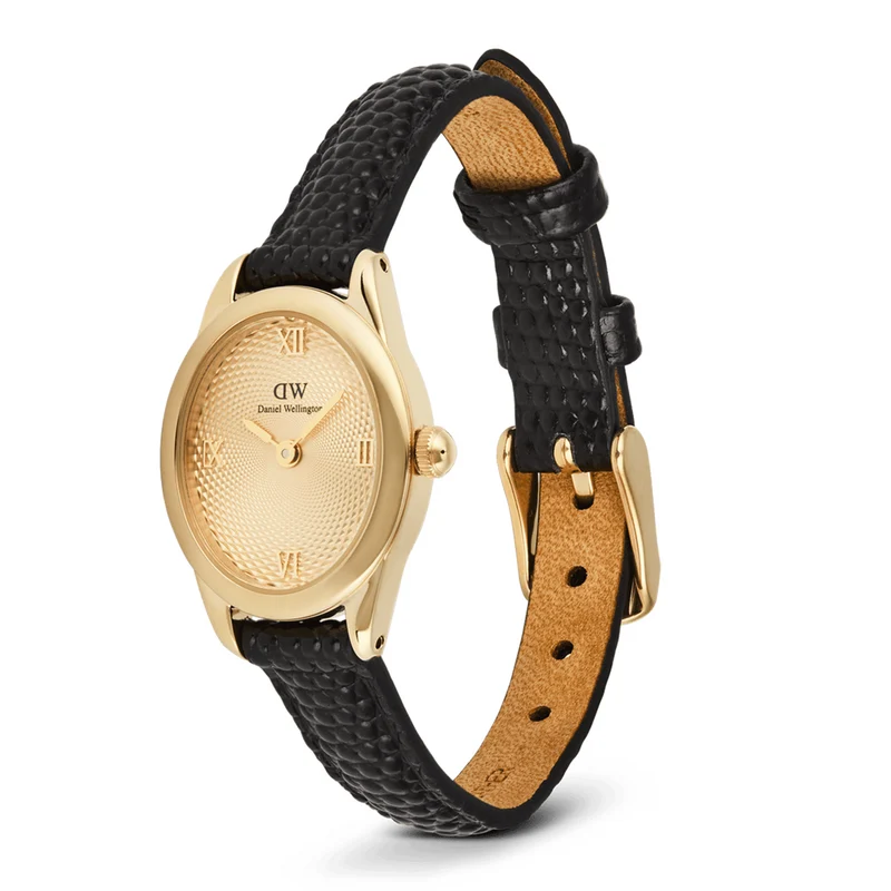 Daniel Wellington Ophelia Mini Black Lizard Unitone Goudkleurig Horloge DW00100897
