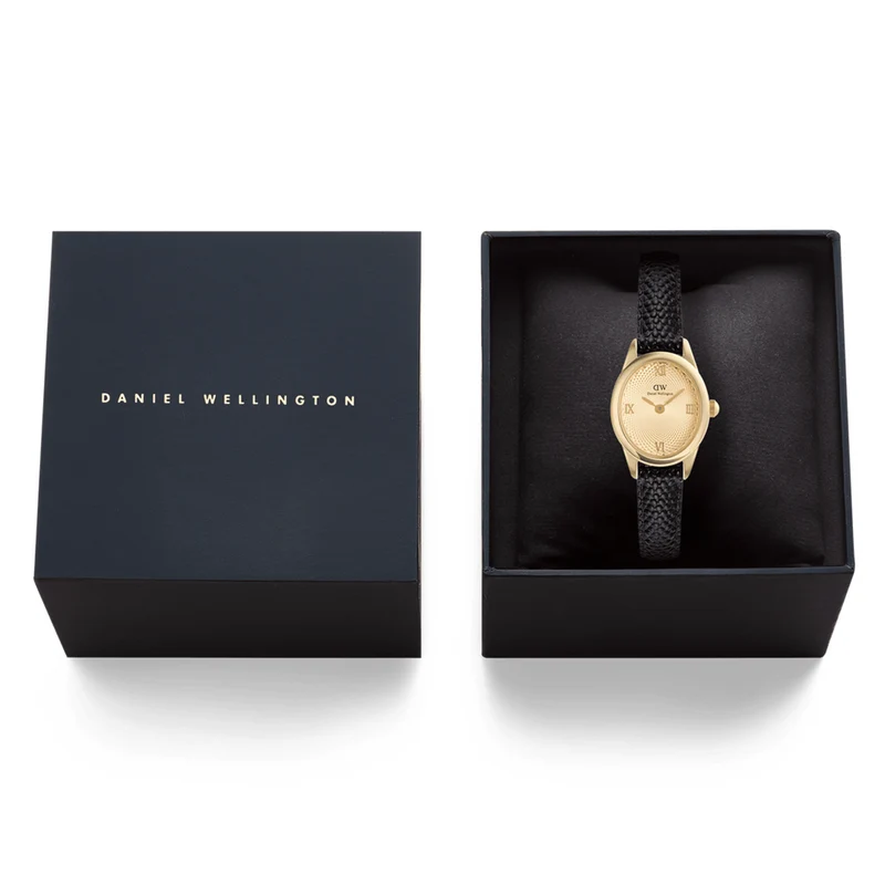 Daniel Wellington Ophelia Mini Black Lizard Unitone Goudkleurig Horloge DW00100897