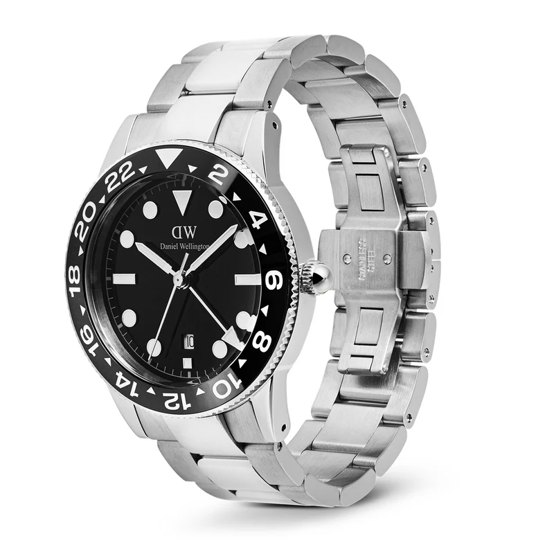 Daniel Wellington Iconic Link Zwarte Keramische Bezel Herenhorloge DW00100919