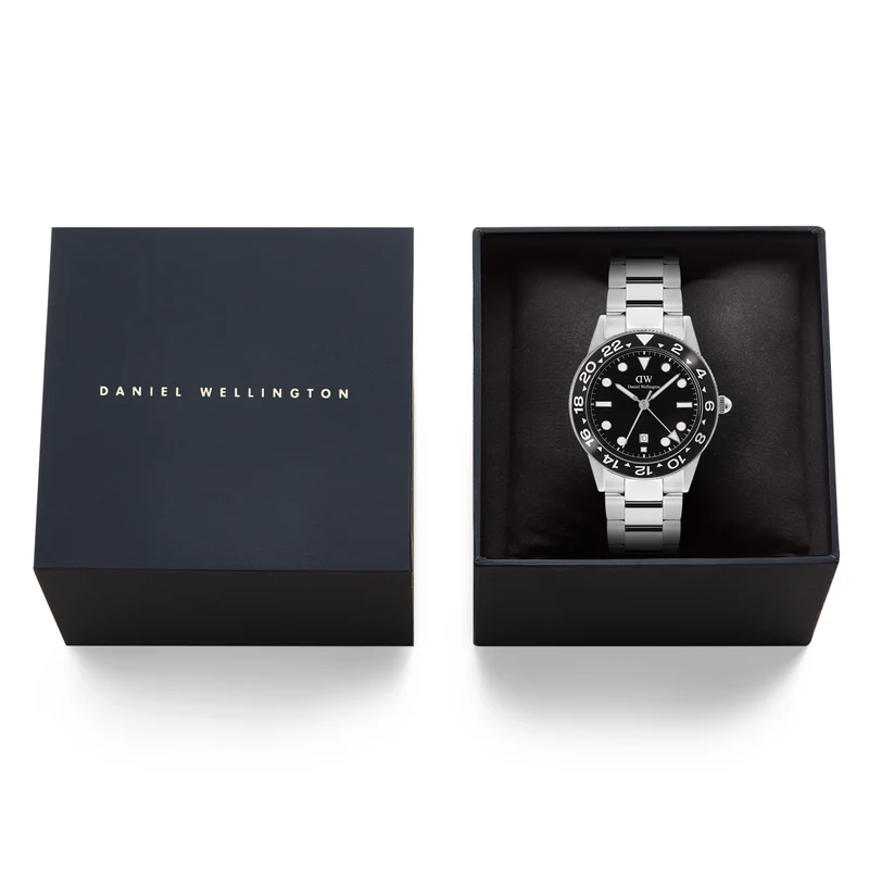 Daniel Wellington Iconic Link Zwarte Keramische Bezel Herenhorloge DW00100919