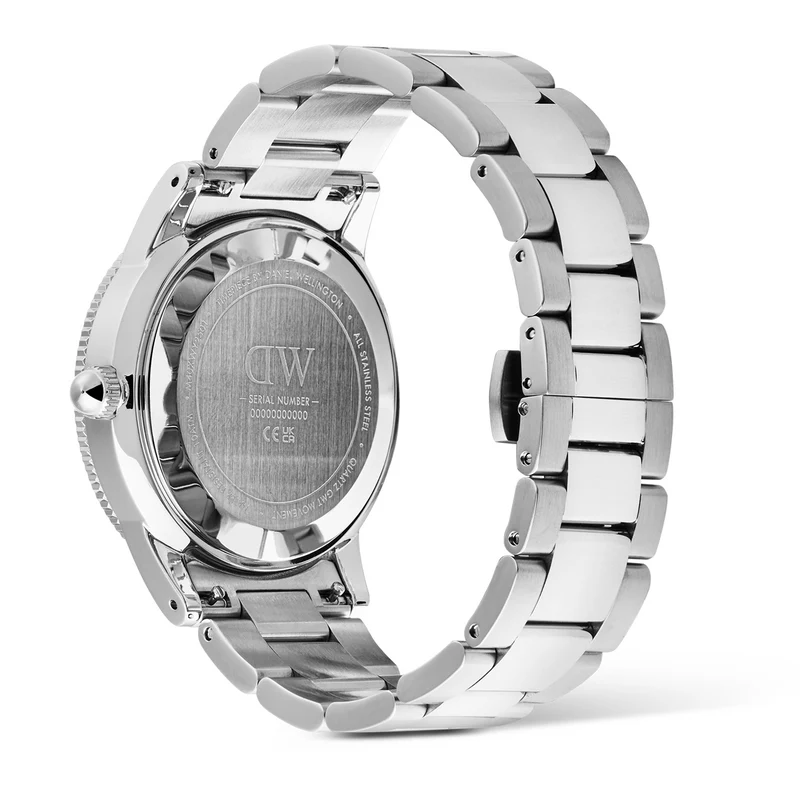 Daniel Wellington Iconic Link Zwart Blauwe Keramische Bezel Herenhorloge DW00100921