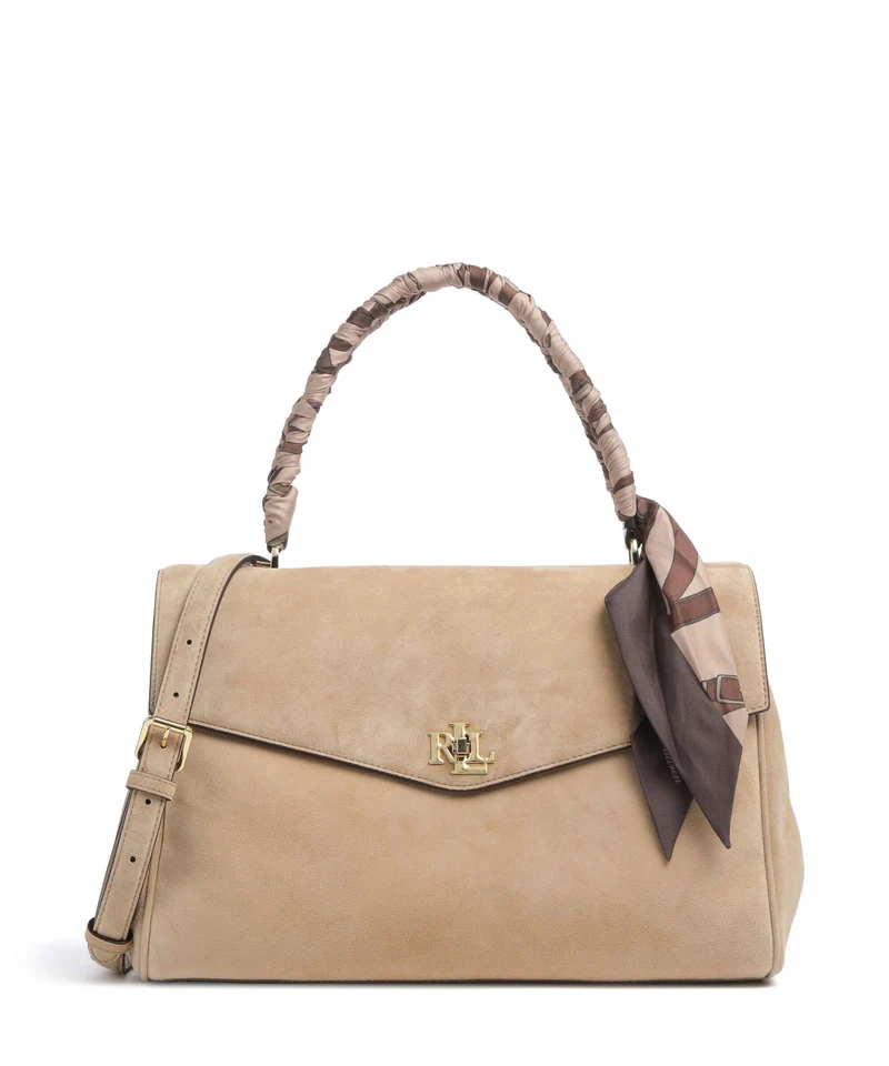 Lauren Ralph Lauren Farrah Medium Bolso de mano camel/urban bltng/camel multi