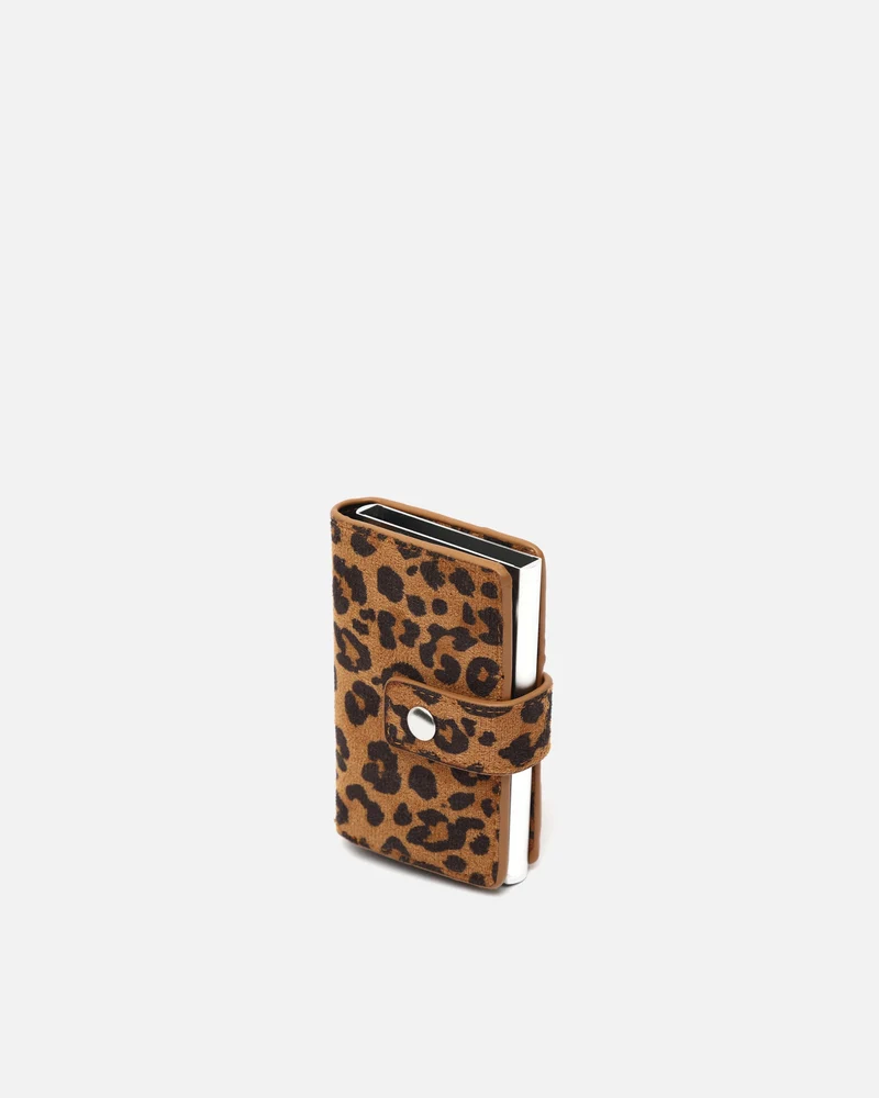 Medi monedero pequeño animal print con compartimento para billetes y tarjetas ED.