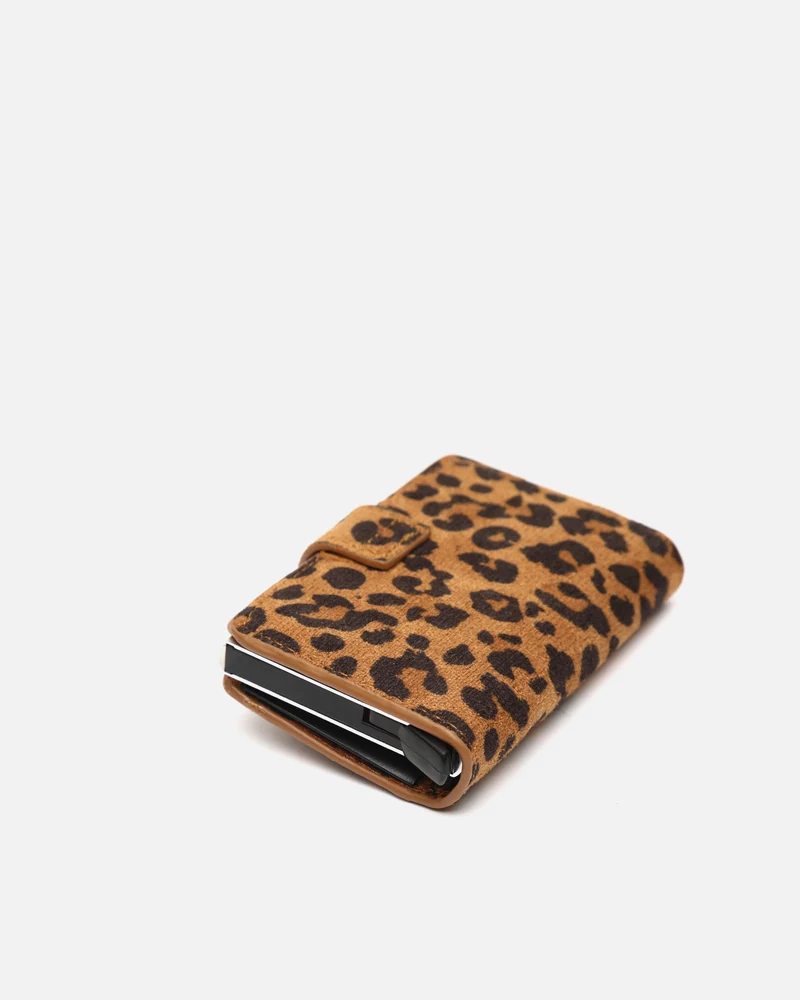 Medi monedero pequeño animal print con compartimento para billetes y tarjetas ED.
