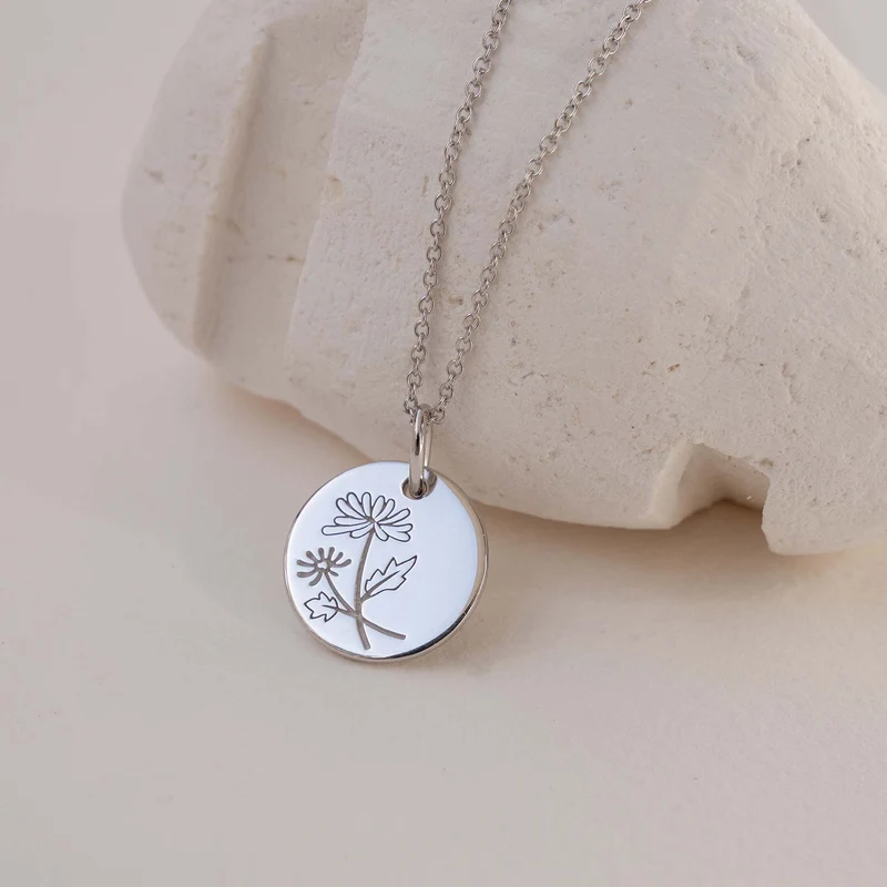 Violet Hamden Venus 925 Sterling Zilveren Ketting met Geboortebloem VH340026-OCT
