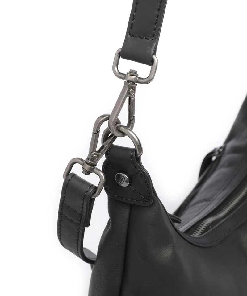 The Chesterfield Brand Wax Pull Up Cow Fierra Bolso de hobo black