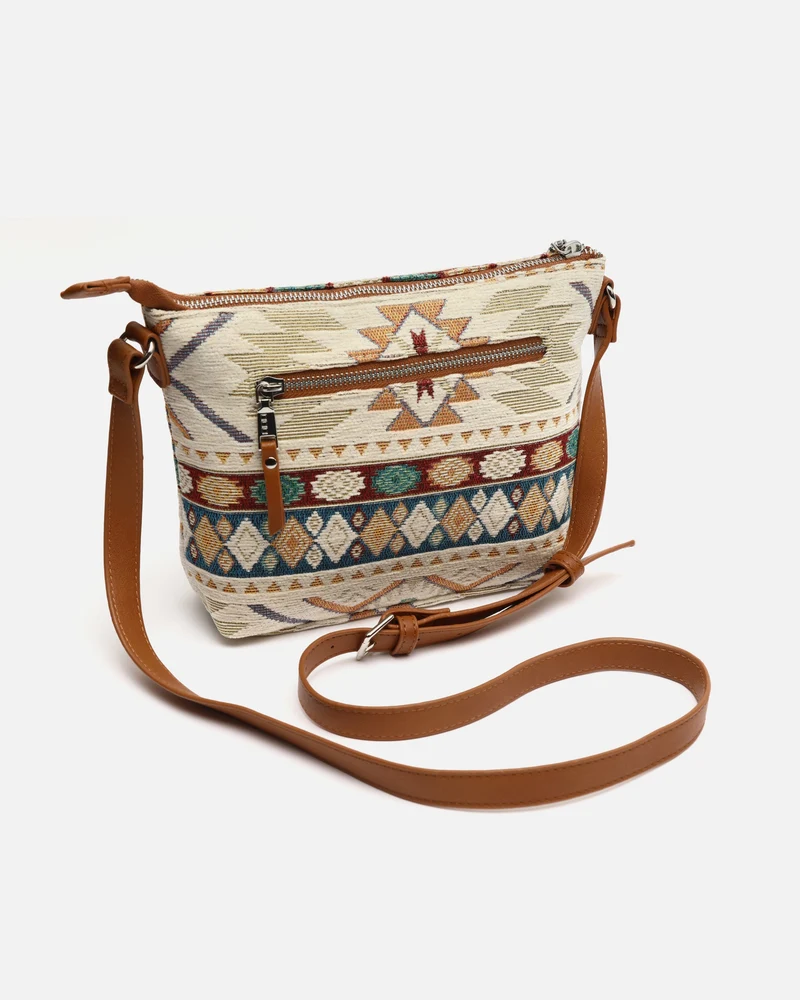 Tiani bolso bandolera pequeño con estampado jacquard y neceser pequeño