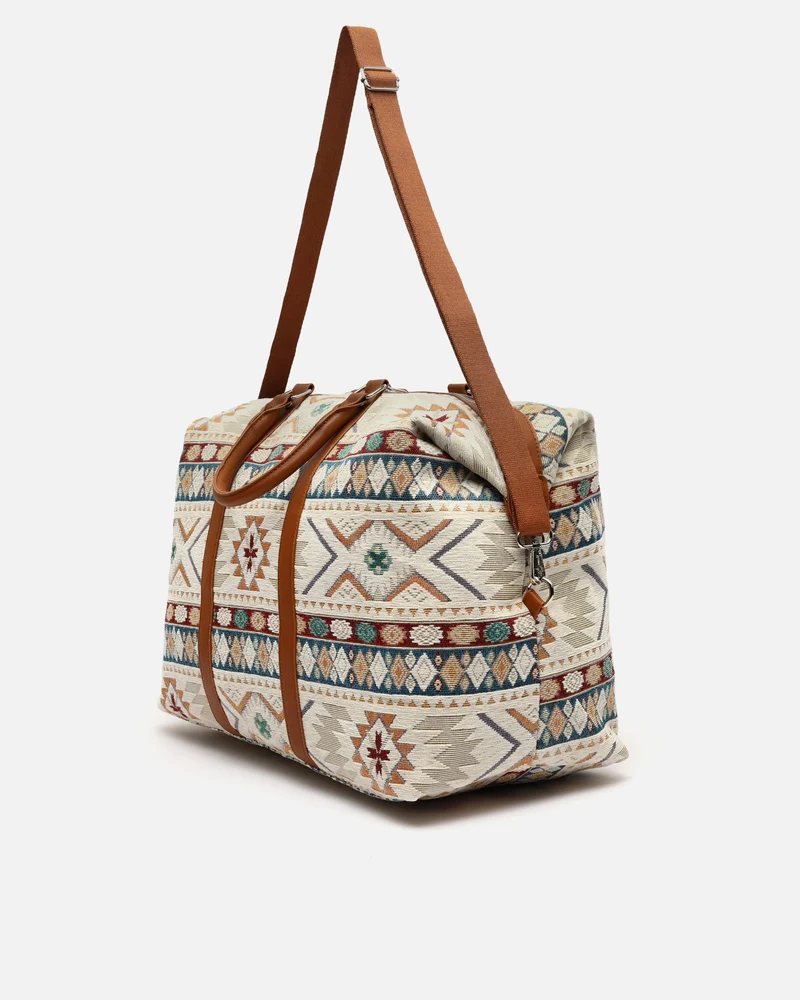 Tiani bolsa fin de semana con estampado jacquard y bandolera extraíble