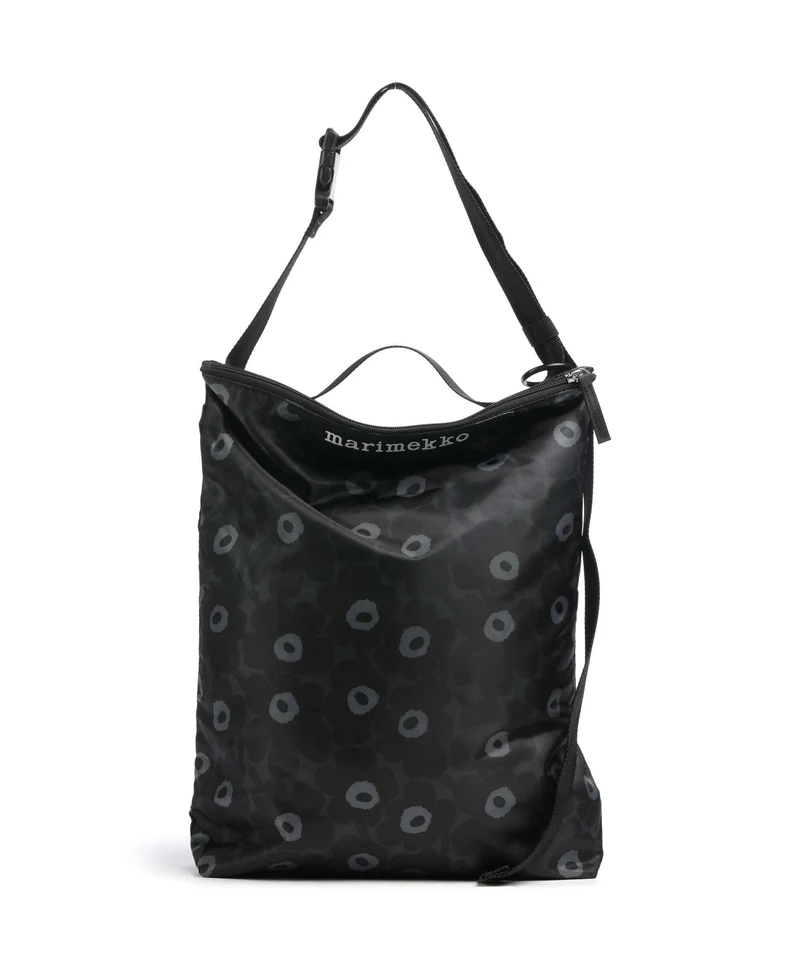 Marimekko Neat Unikko M Bolso de hobo black/dark grey