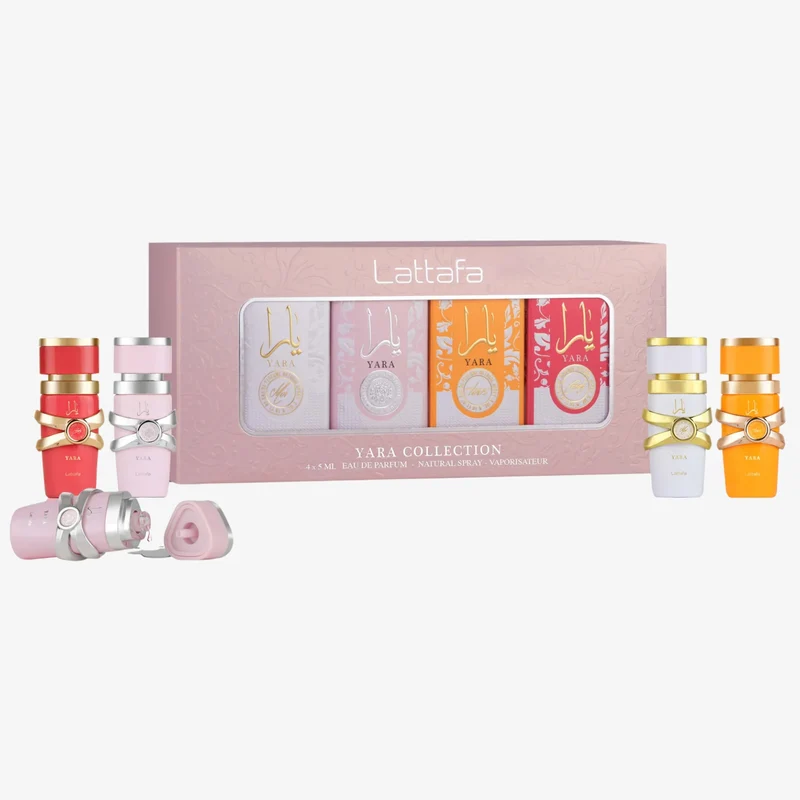 Lattafa Yara Set Collection Yara 5 ML + Yara Moi 5 ML + Yara Tous 5 ML + Yara Candy 5 ML EDP