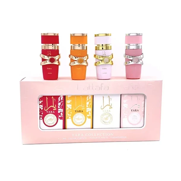 Lattafa Yara Set Collection Yara 5 ML + Yara Moi 5 ML + Yara Tous 5 ML + Yara Candy 5 ML EDP