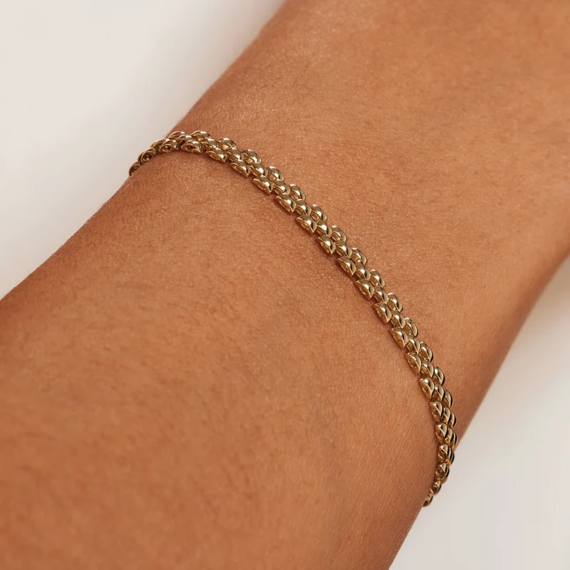 Isabel Bernard Aidee Rosine 14 Karaat Gouden Schakelarmband IB320137