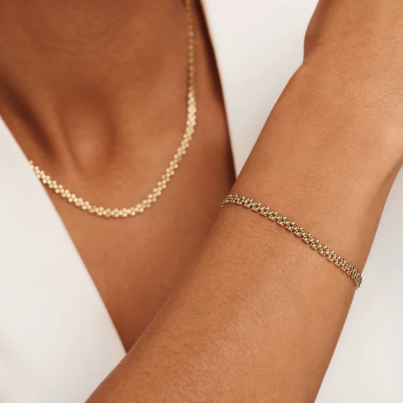 Isabel Bernard Aidee Rosine 14 Karaat Gouden Schakelarmband IB320137