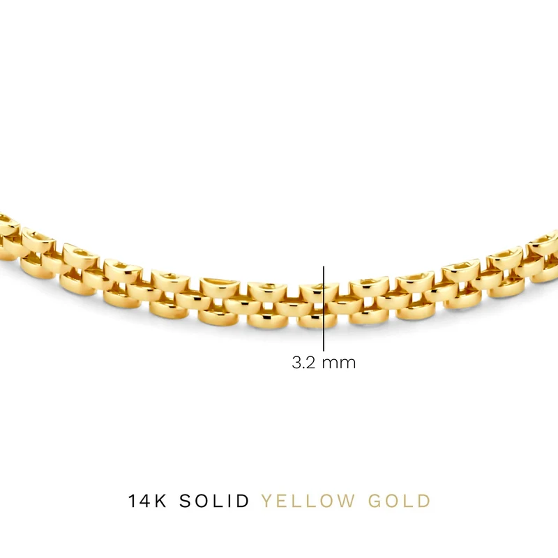 Isabel Bernard Aidee Rosine 14 Karaat Gouden Schakelarmband IB320137