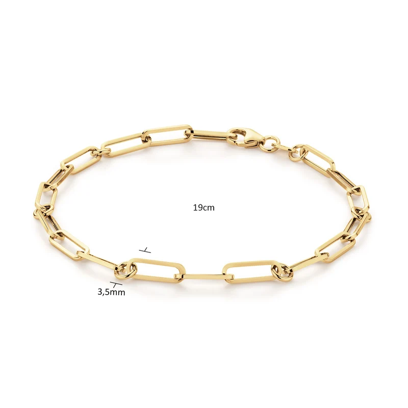 Jackie Gold Pirouette 14 Karaats Gouden Boxlink Armband 585 JKB25.503