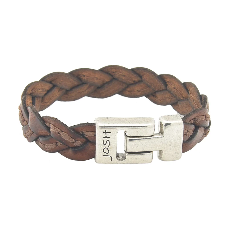 Josh Cognac Leather Bracelet 24303-bra-S/Cognac/L