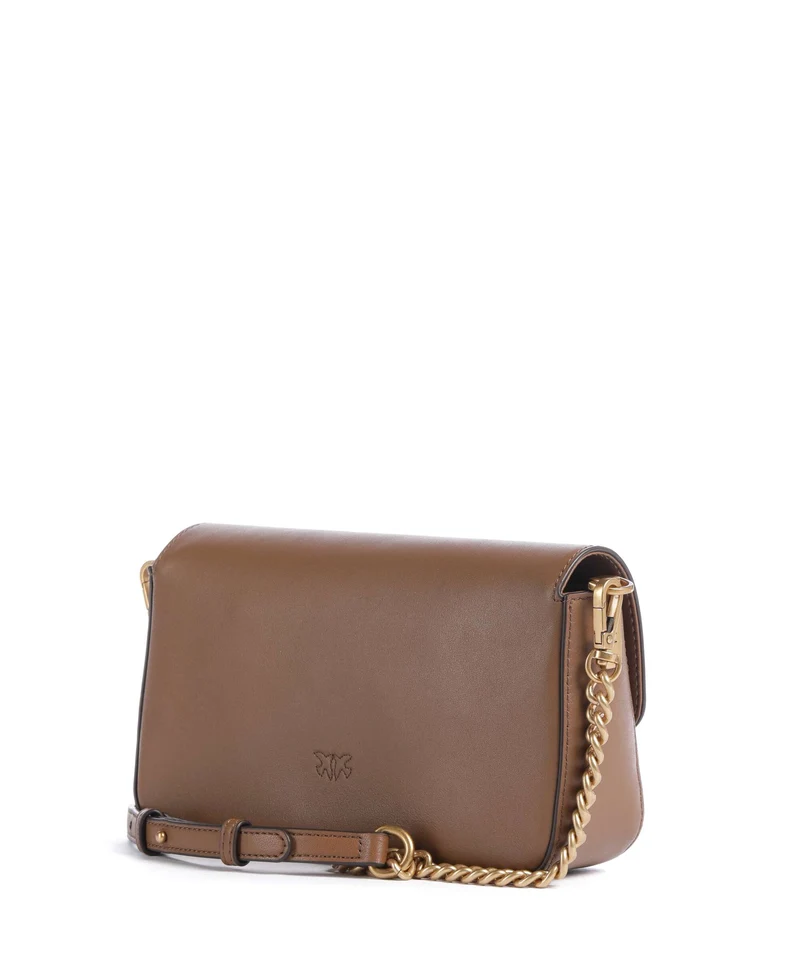 Pinko Love One Mini Slouchy Bandolera marrone cognac/antique gold