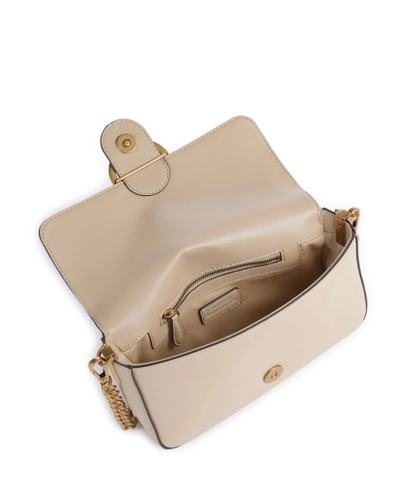 Pinko Love One Mini Slouchy Bandolera beige/grigio fumo/antique gold