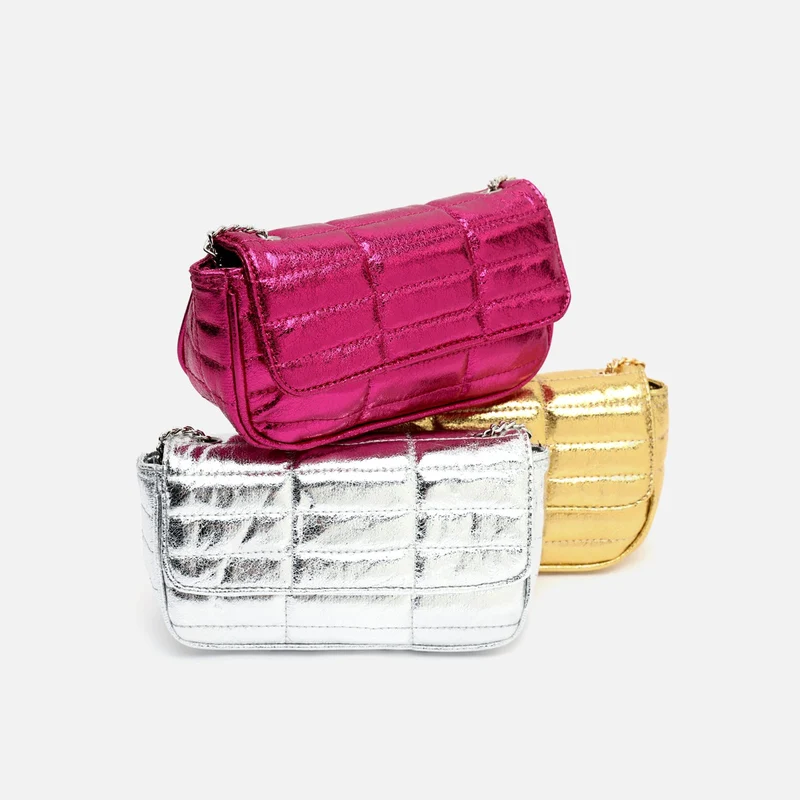 Fiore bolso bandolera de fiesta pequeño metalizado ED.