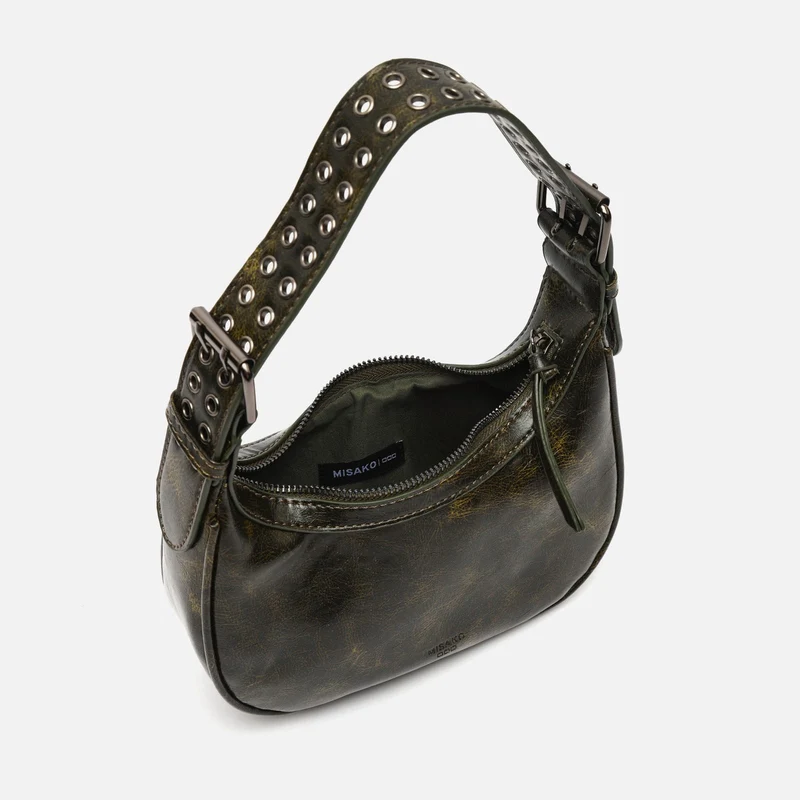 Iloas bolso de hombro con asa regulable y detalles metálicos ED.