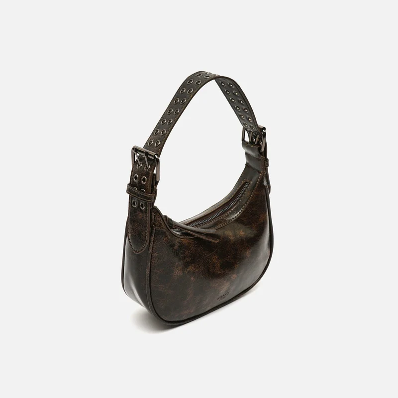 Iloas bolso de hombro con asa regulable y detalles metálicos ED.