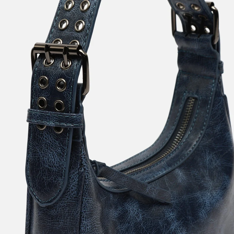Iloas bolso de hombro con asa regulable y detalles metálicos ED.