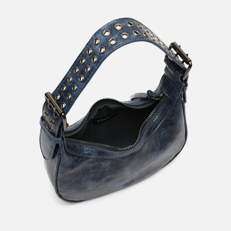 Iloas bolso de hombro con asa regulable y detalles metálicos ED.