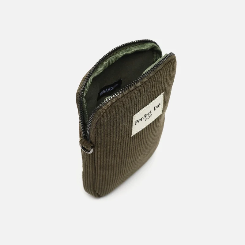 Leonci bolso bandolera mini para móvil con tejido de pana ED.