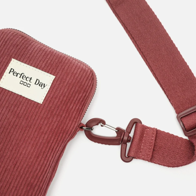Leonci bolso bandolera mini para móvil con tejido de pana ED.