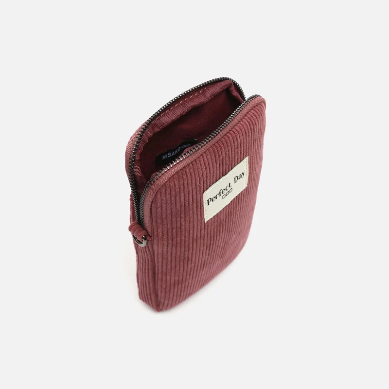 Leonci bolso bandolera mini para móvil con tejido de pana ED.