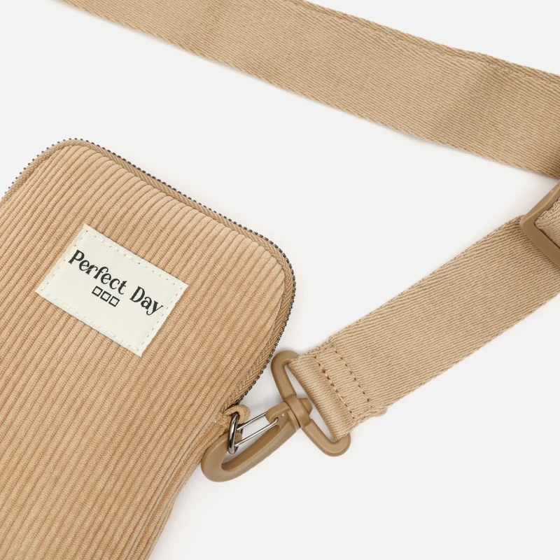 Leonci bolso bandolera mini para móvil con tejido de pana ED.