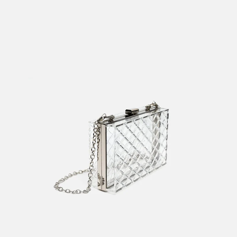 Caja bolso bandolera de fiesta pequeño con cadena extraíble ED.