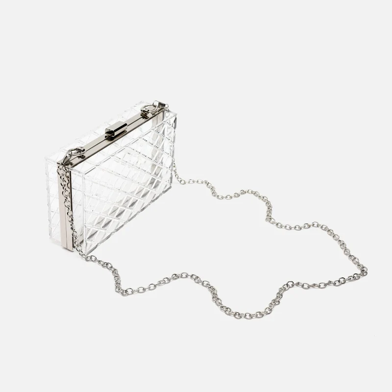 Caja bolso bandolera de fiesta pequeño con cadena extraíble ED.